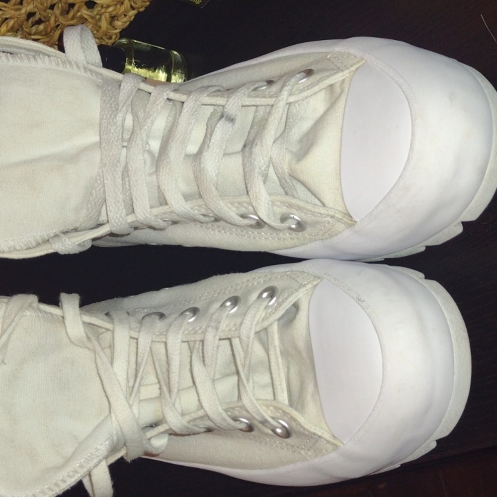 White Platform Converse (Canvas) - image 2